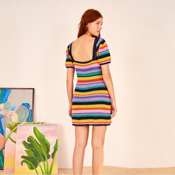 FARM Rio Multicolor Striped Mini Dress - Picture 6 of 7